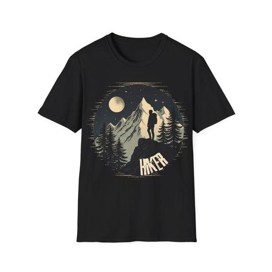 Adventure Awaits Unisex Softstyle T-Shirt | Mountain Graphic Tee