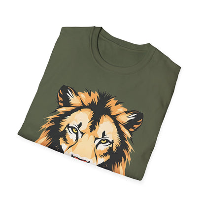 Majestic Lion Unisex Softstyle T-Shirt - Bold Wild Animal Graphic Tee