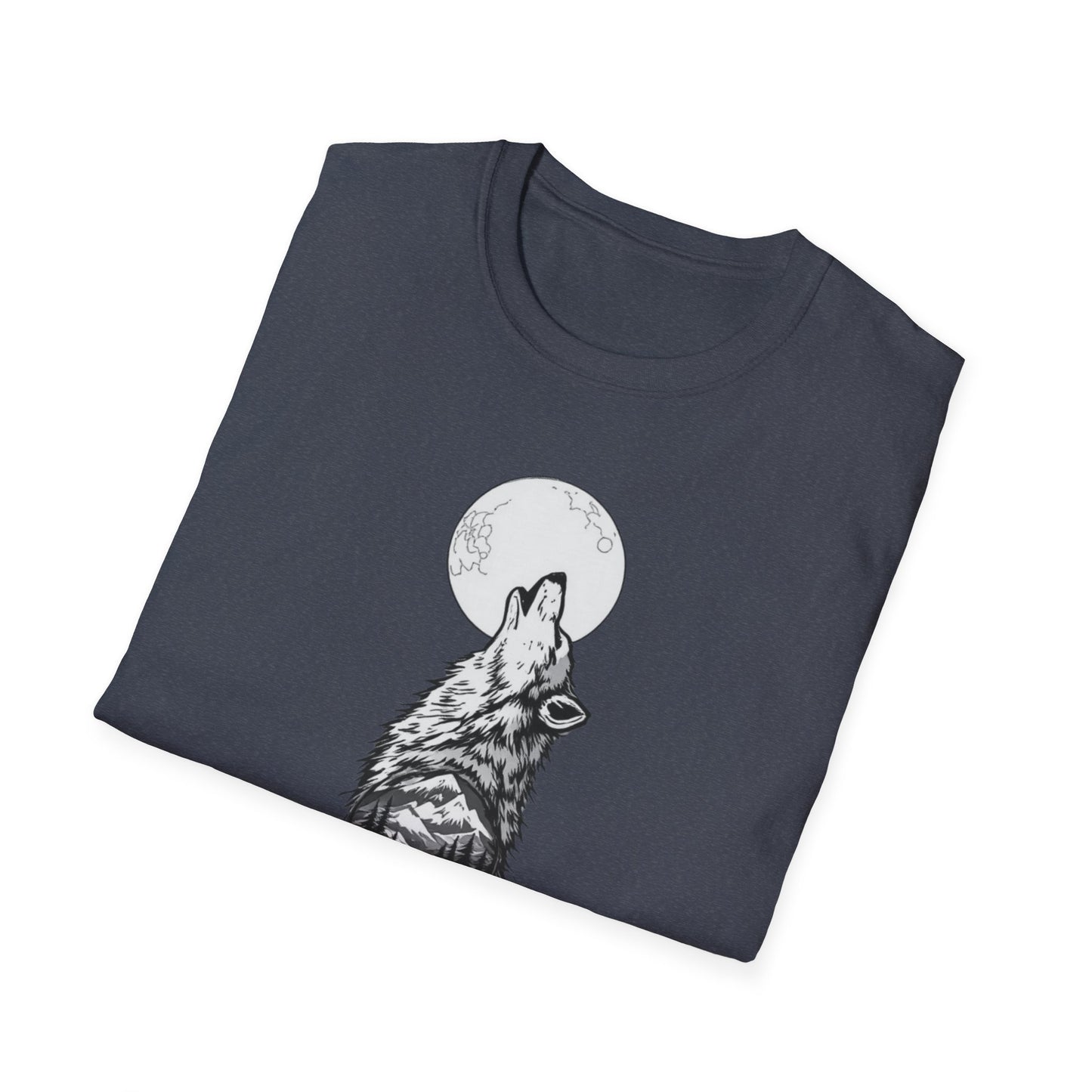 Howling Wolf Unisex Softstyle T-Shirt | Nature Lover Tee