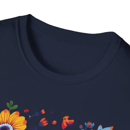 Floral Garden Unisex Softstyle T-Shirt - Vibrant Flower Art for Nature Lovers