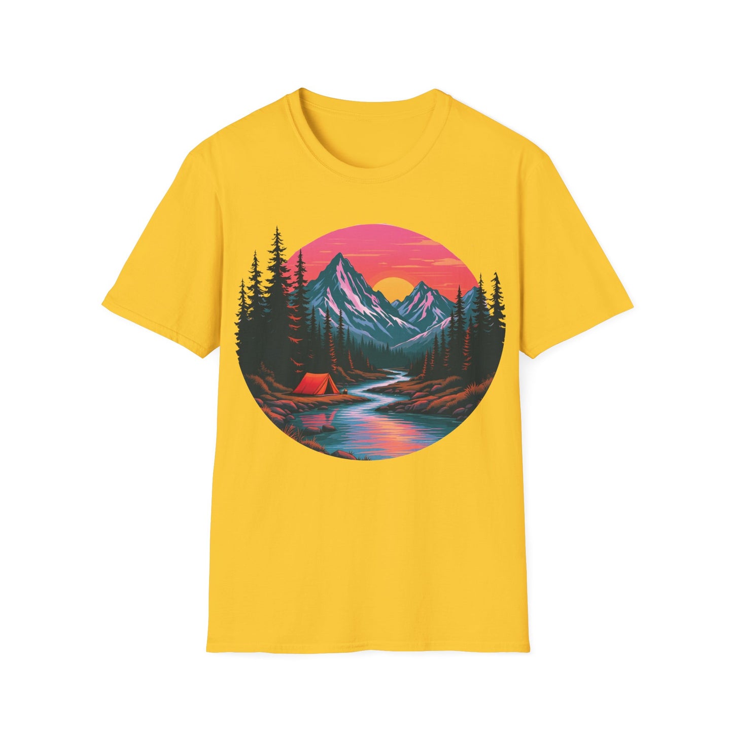 Adventure Awaits Graphic T-Shirt - Unisex Camping Design