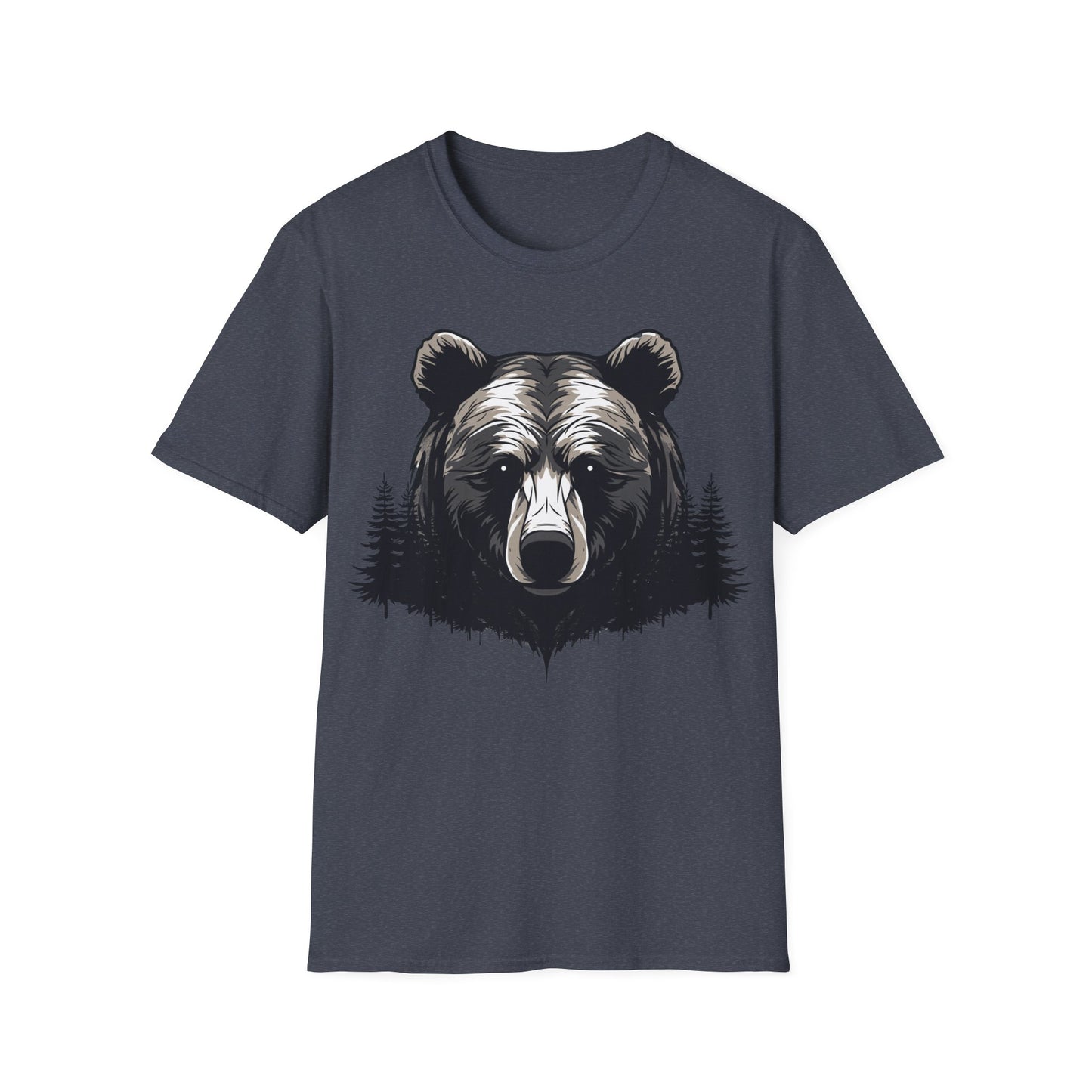 Unisex Bear Nature Softstyle T-Shirt - Wilderness Graphic Tee