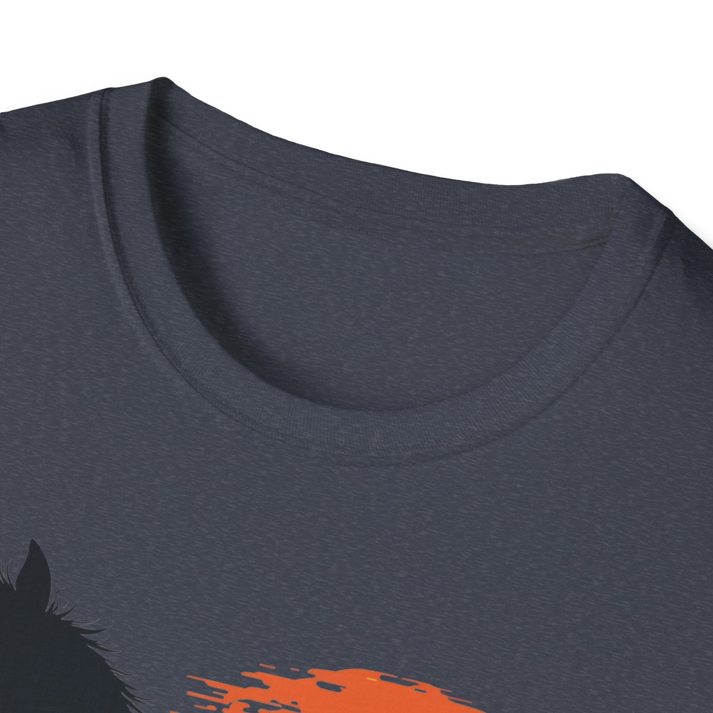 Mountain Sunset Horse Unisex Softstyle T-Shirt - Nature Lover Tee