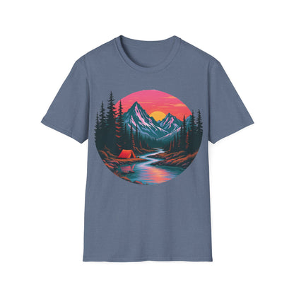 Adventure Awaits Graphic T-Shirt - Unisex Camping Design