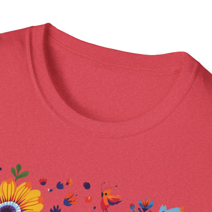 Floral Garden Unisex Softstyle T-Shirt - Vibrant Flower Art for Nature Lovers