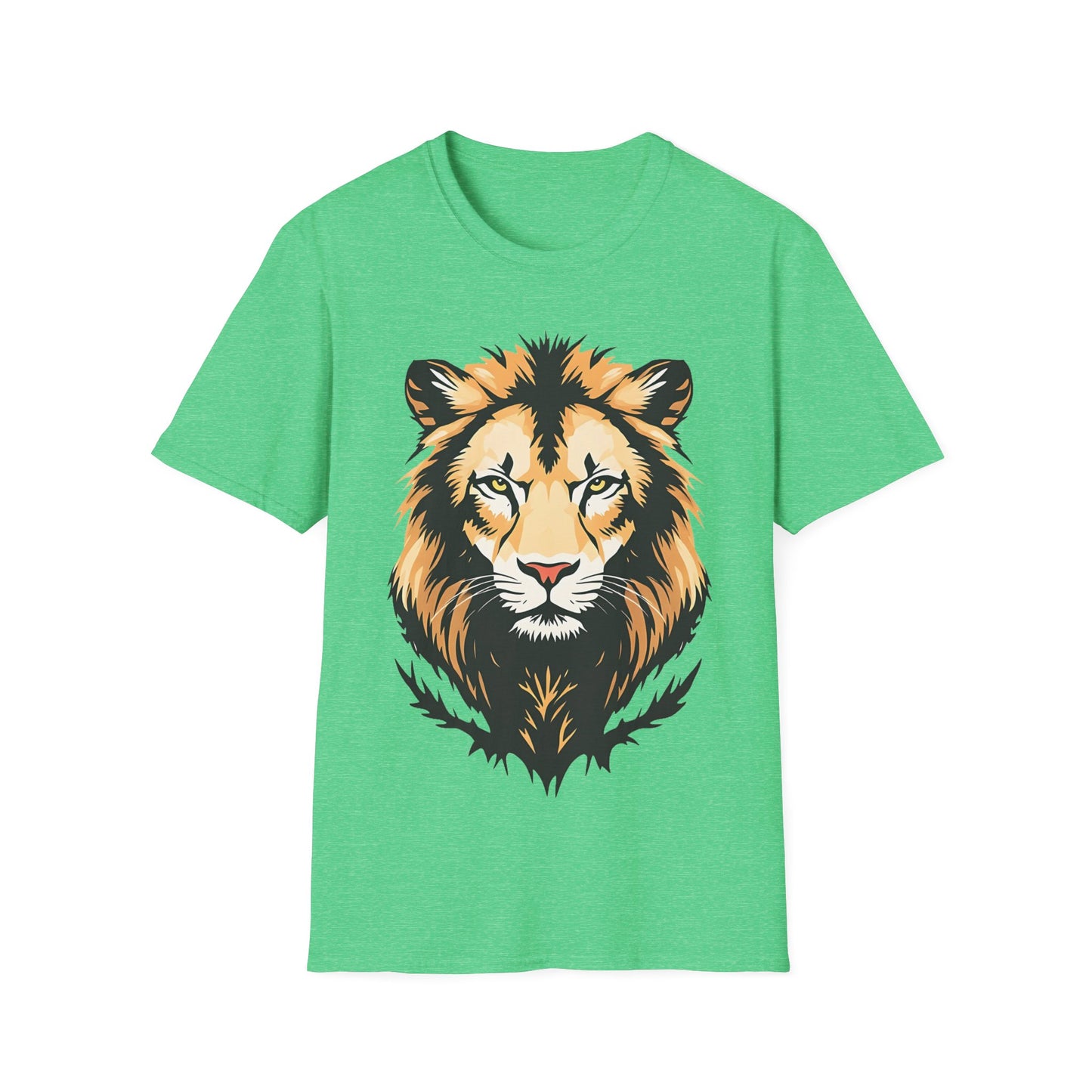 Majestic Lion Unisex Softstyle T-Shirt - Bold Wild Animal Graphic Tee