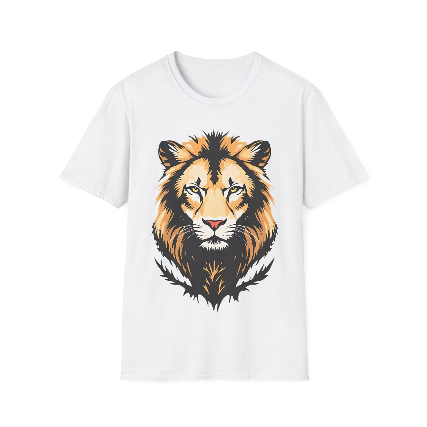 Majestic Lion Unisex Softstyle T-Shirt - Bold Wild Animal Graphic Tee