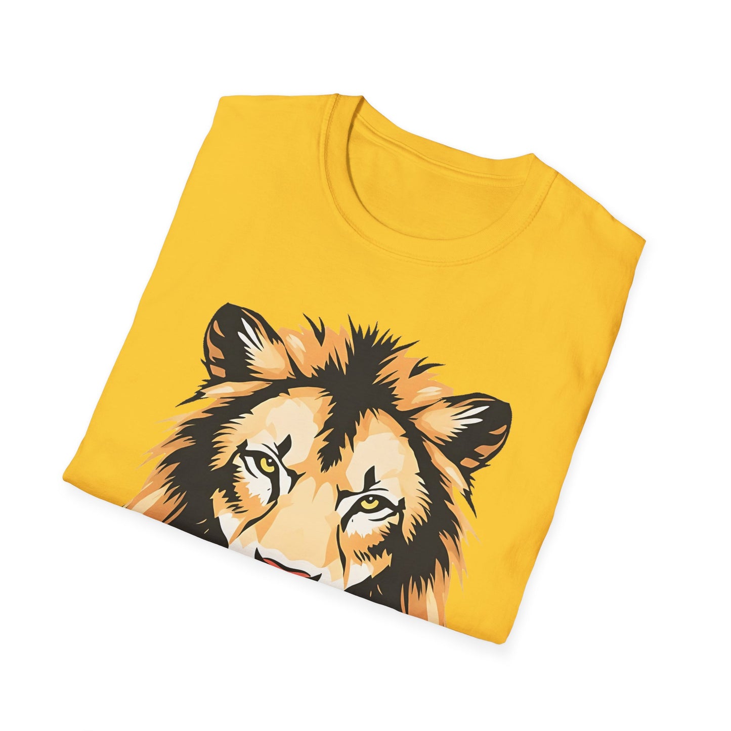 Majestic Lion Unisex Softstyle T-Shirt - Bold Wild Animal Graphic Tee