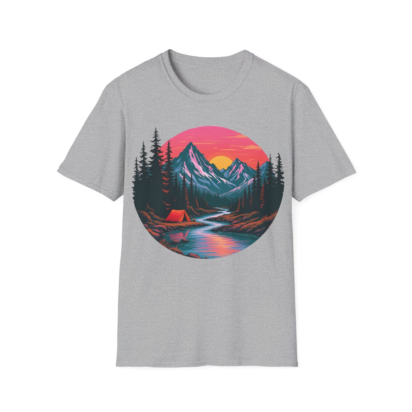 Adventure Awaits Graphic T-Shirt - Unisex Camping Design