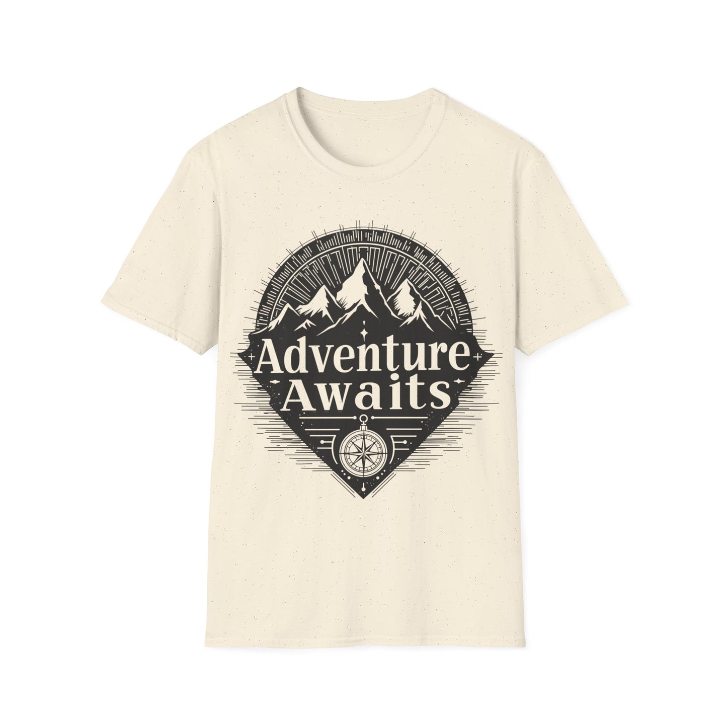 Adventure Awaits Unisex Softstyle T-Shirt - Perfect for Outdoor Lovers and Explorers