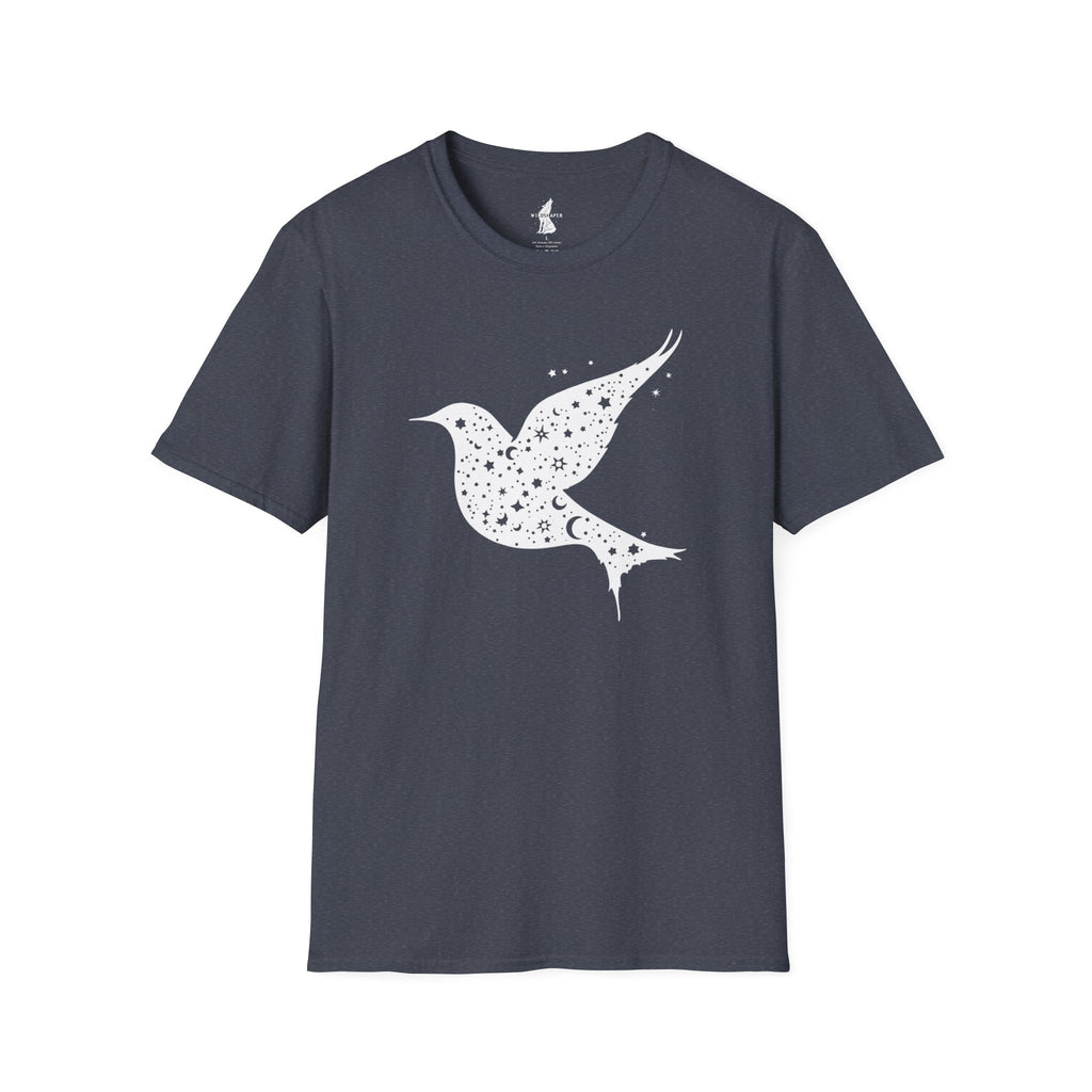 Celestial Bird Cosmic Stars T-Shirt