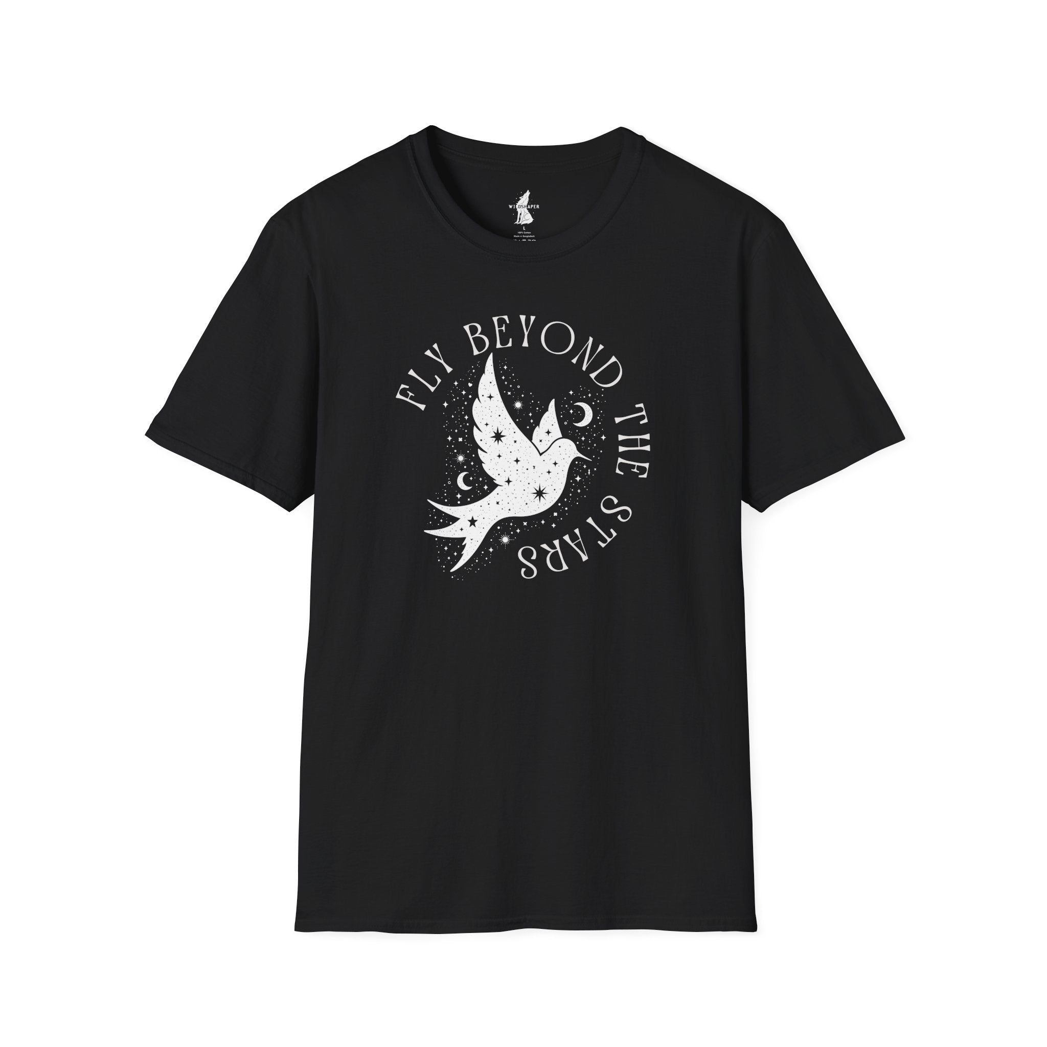 Fly Beyond The Stars Celestial Bird Graphic T-Shirt