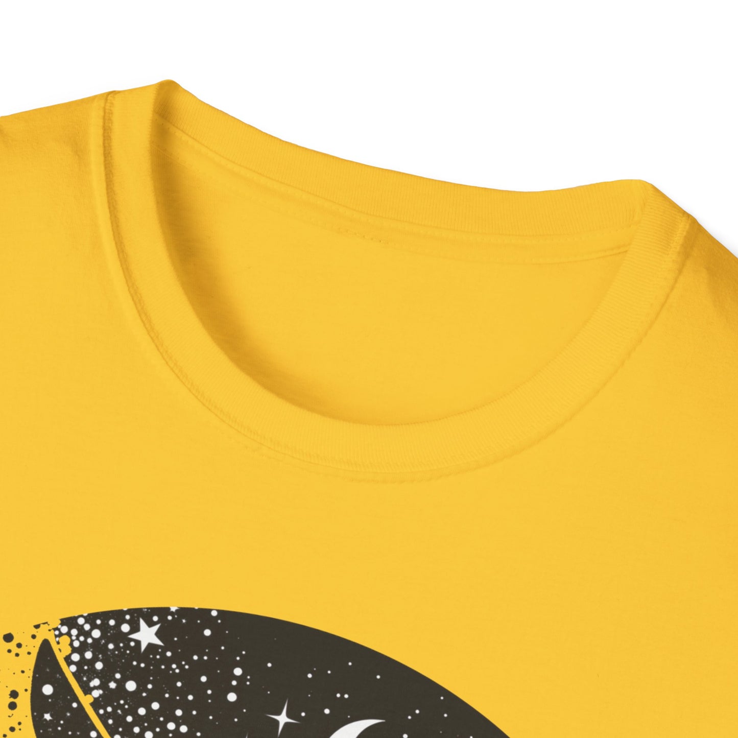 Celestial Bird Unisex Softstyle T-Shirt - Cosmic Aesthetic Tee for Nature Lovers