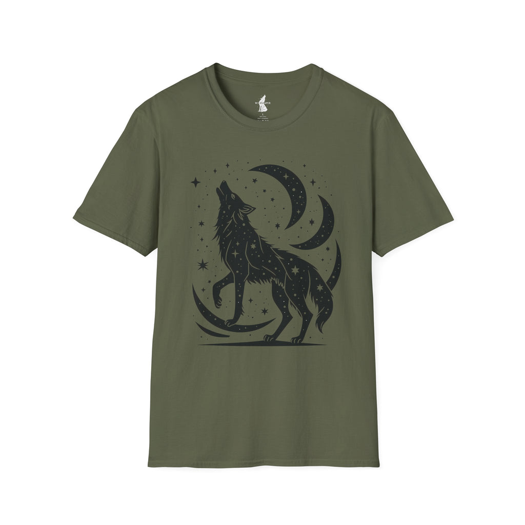 Celestial Howling Wolf T-Shirt