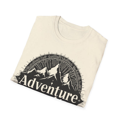 Adventure Awaits Unisex Softstyle T-Shirt - Perfect for Outdoor Lovers and Explorers