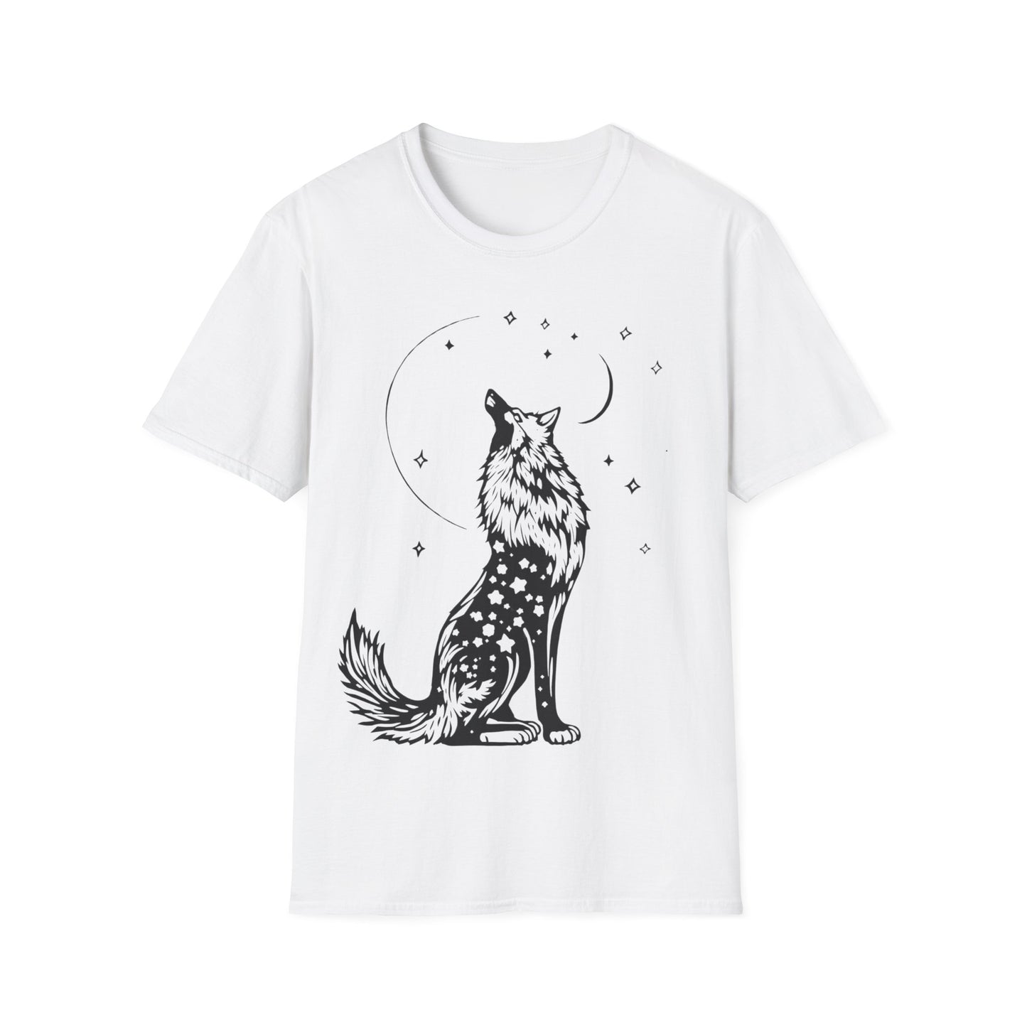 Howling Wolf Graphic Unisex Softstyle T-Shirt - Perfect for Nature Lovers