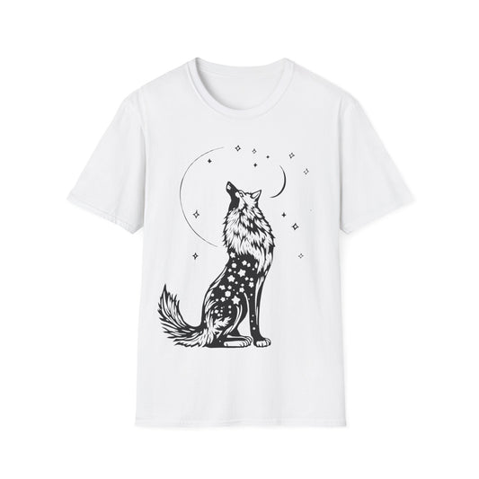 Howling Wolf Graphic Unisex Softstyle T-Shirt - Perfect for Nature Lovers