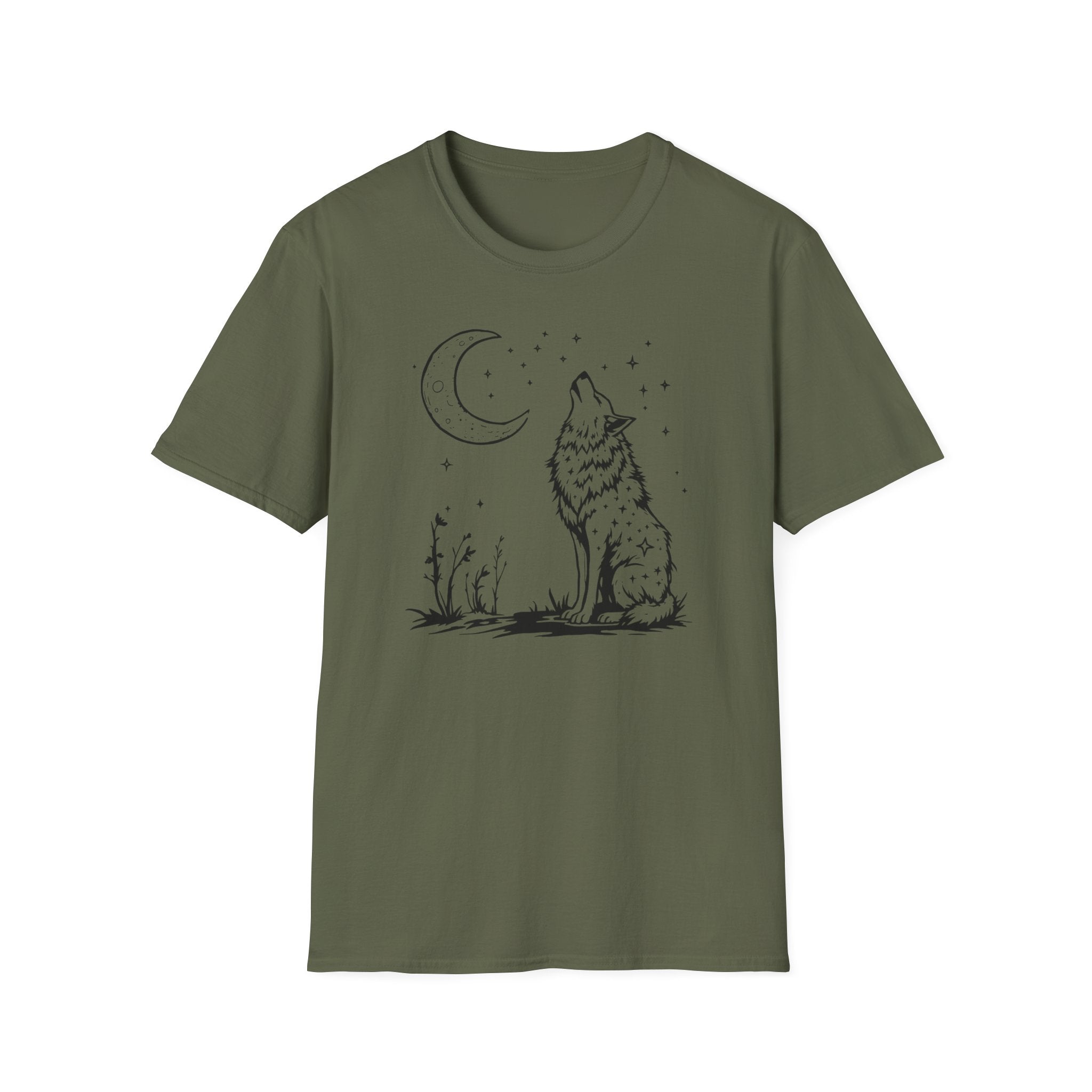 Howling Wolf in Moonlight T-Shirt