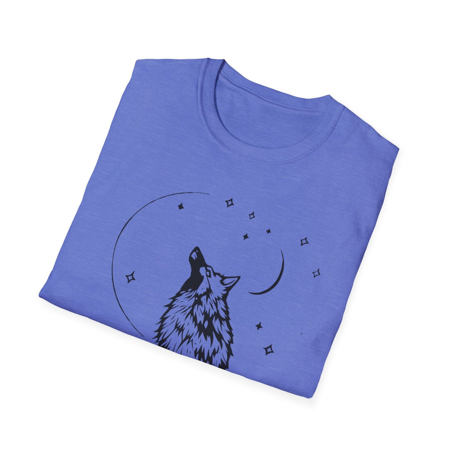 Howling Wolf Graphic Unisex Softstyle T-Shirt - Perfect for Nature Lovers