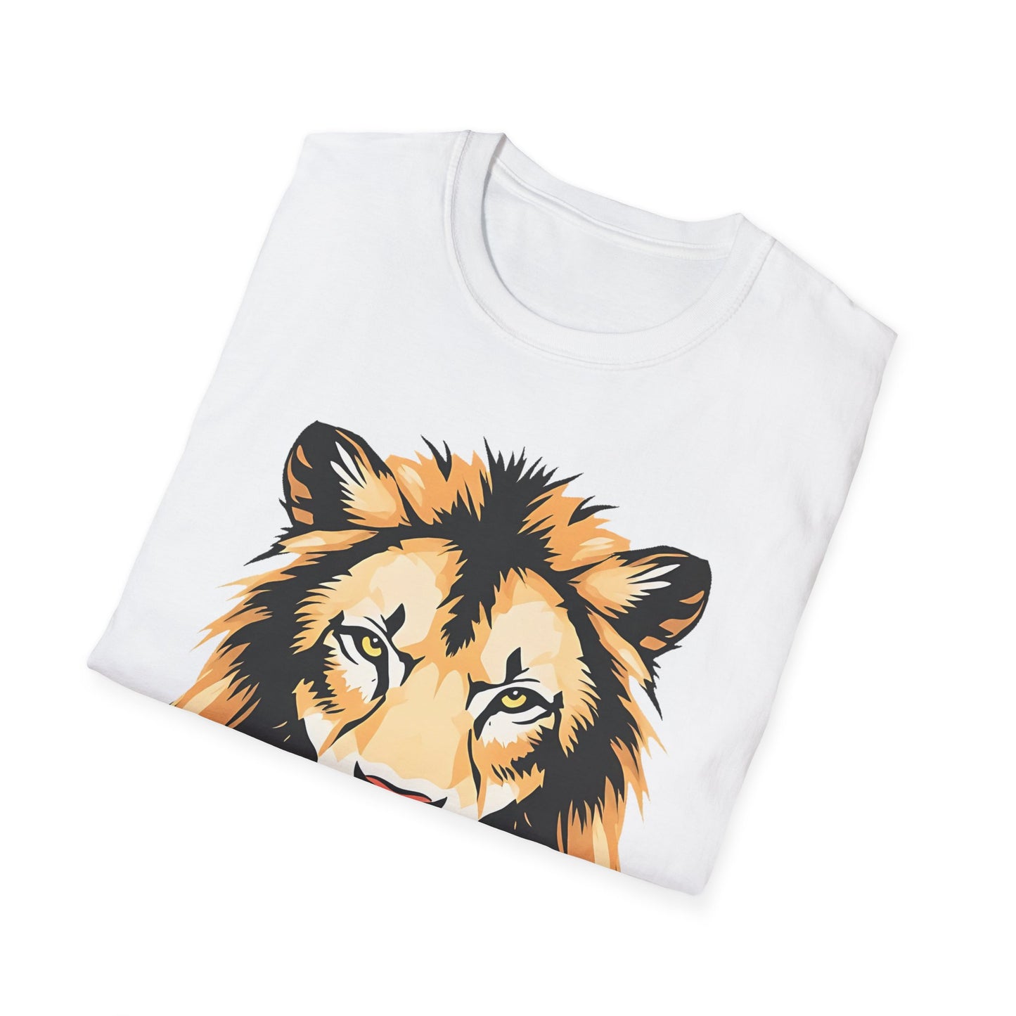 Majestic Lion Unisex Softstyle T-Shirt - Bold Wild Animal Graphic Tee