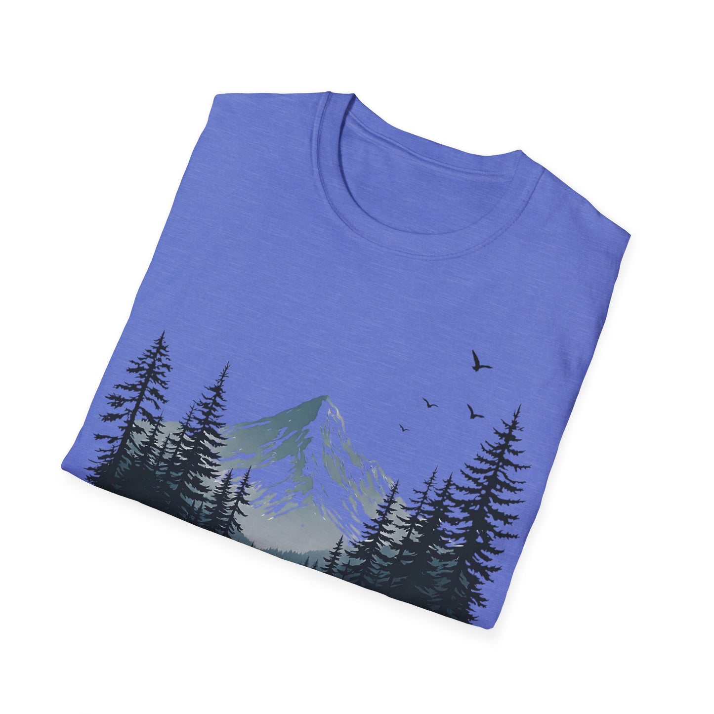 Mountain Moose Unisex Softstyle T-Shirt - Nature Lover's Tee