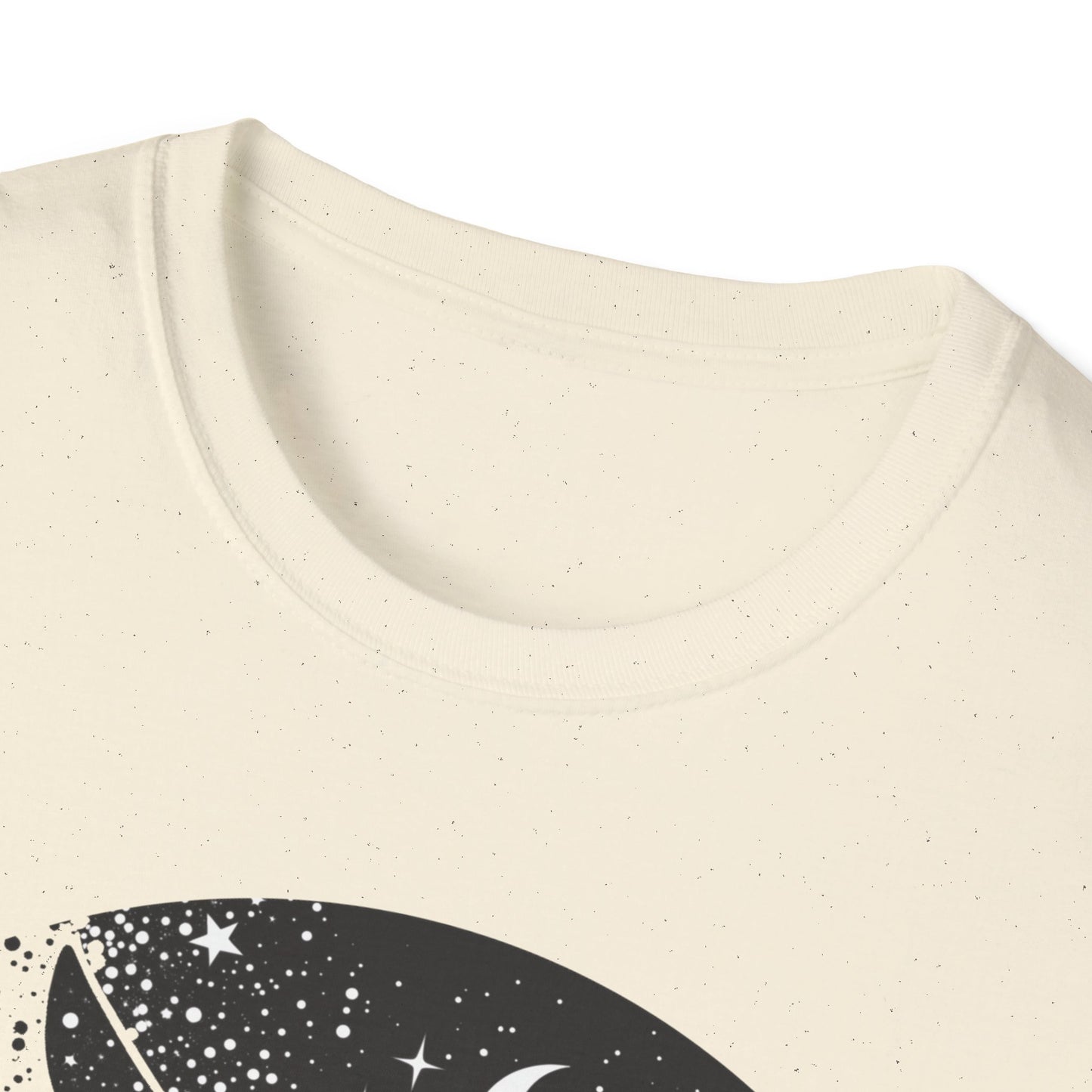 Celestial Bird Unisex Softstyle T-Shirt - Cosmic Aesthetic Tee for Nature Lovers