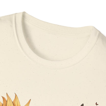 Live Simply, Bloom Wildly Sunflower Unisex Softstyle T-Shirt