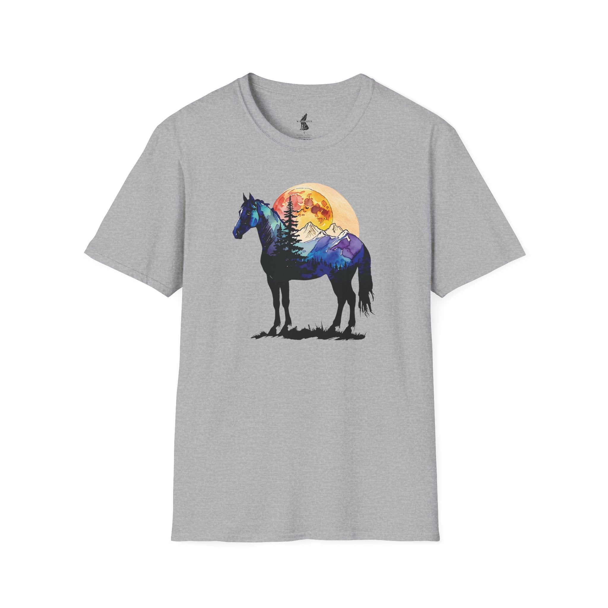 Wild Spirit Horse Sunset Graphic T-Shirt