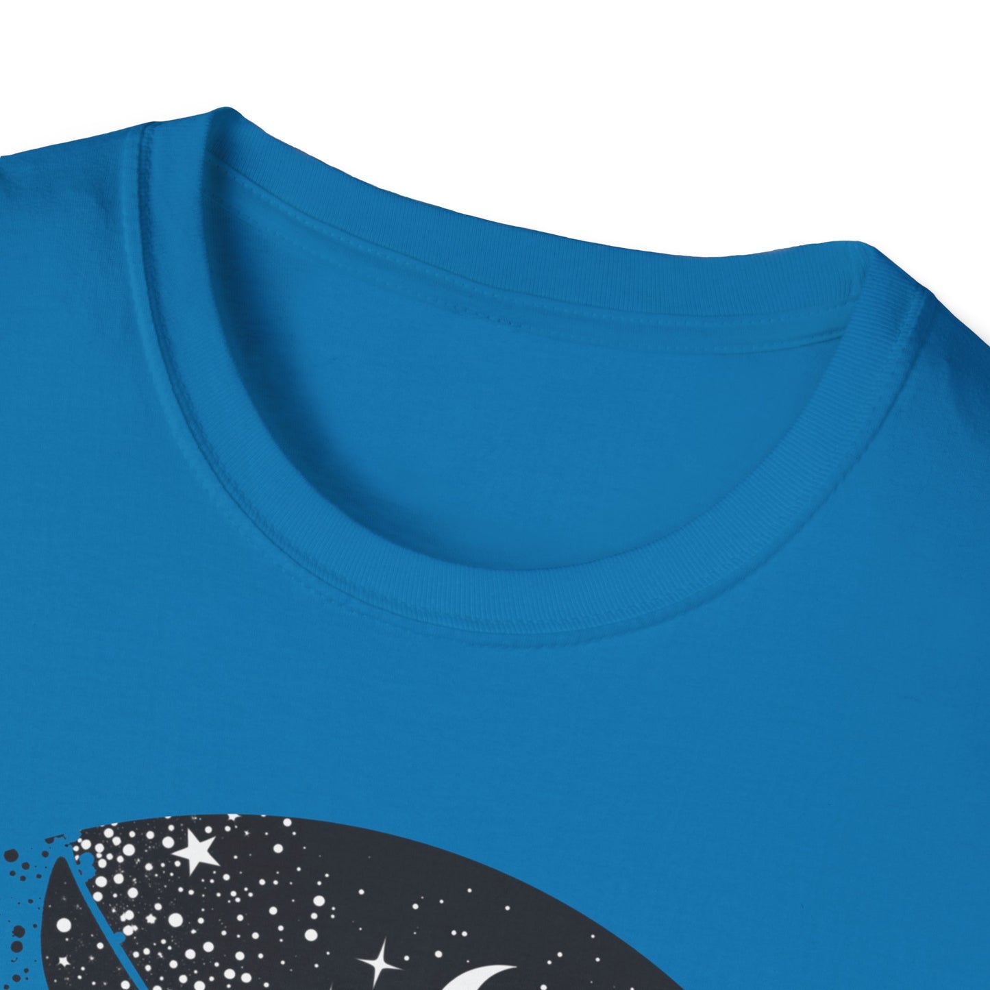 Celestial Bird Unisex Softstyle T-Shirt - Cosmic Aesthetic Tee for Nature Lovers