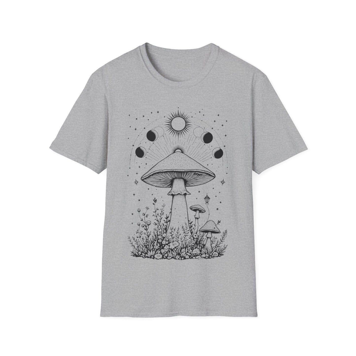 Magical Mushrooms Unisex Softstyle T-Shirt - Boho Nature Graphic Tee