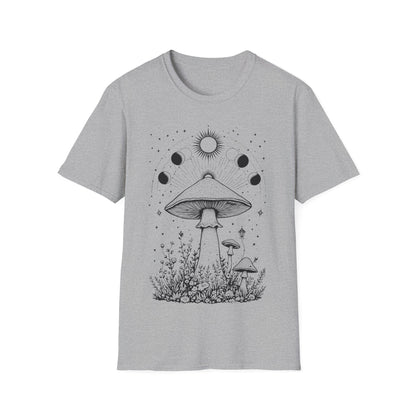 Magical Mushrooms Unisex Softstyle T-Shirt - Boho Nature Graphic Tee