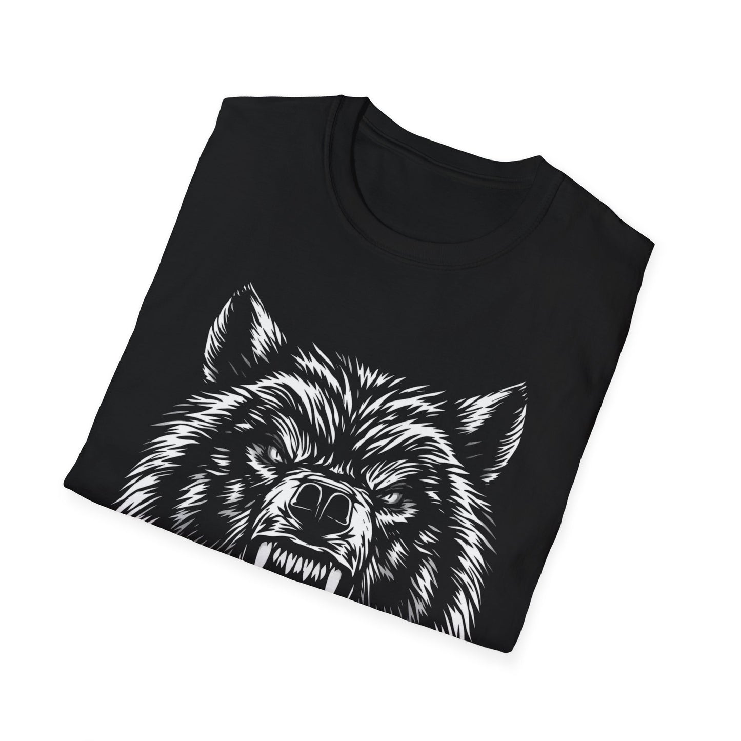 Fierce Wolf Graphic Unisex Softstyle T-Shirt - Perfect for Nature Lovers & Adventurers