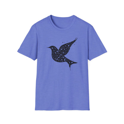 Celestial Bird Cosmic Stars T-Shirt