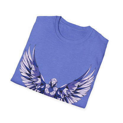 Majestic Purple Eagle Unisex Softstyle T-Shirt - Perfect for Nature Lovers