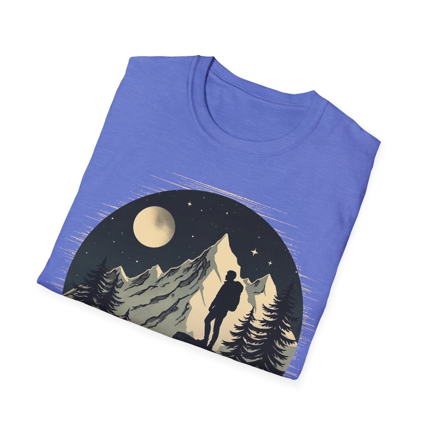 Adventure Awaits Unisex Softstyle T-Shirt | Mountain Graphic Tee