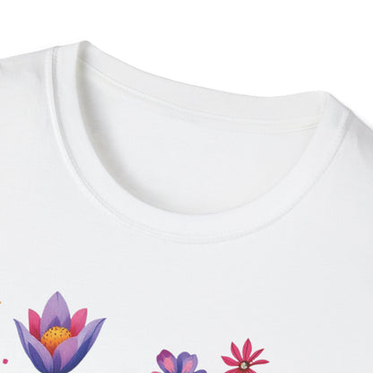 Floral Print Unisex Softstyle T-Shirt - Perfect for Spring Celebrations