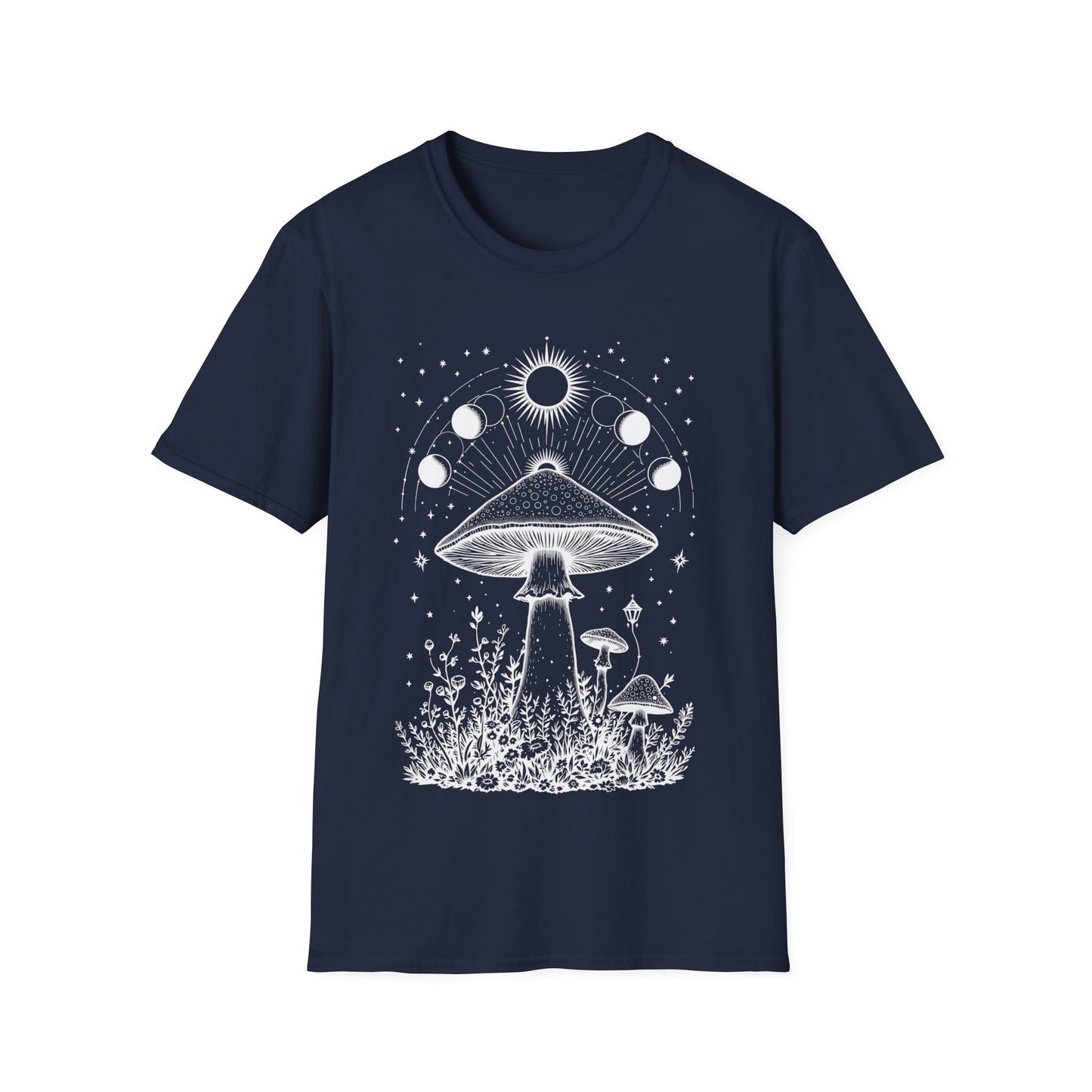 Magical Mushrooms Unisex Softstyle T-Shirt - Boho Nature Graphic Tee