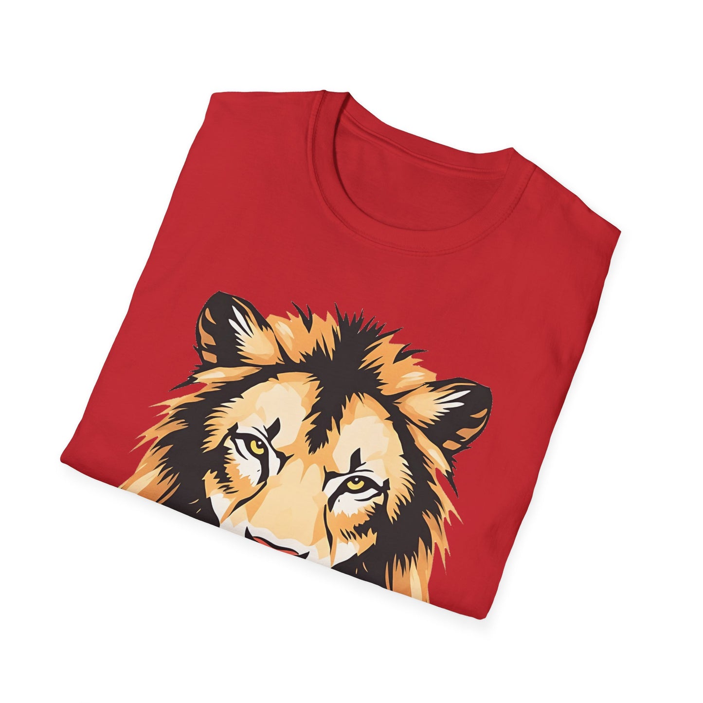 Majestic Lion Unisex Softstyle T-Shirt - Bold Wild Animal Graphic Tee