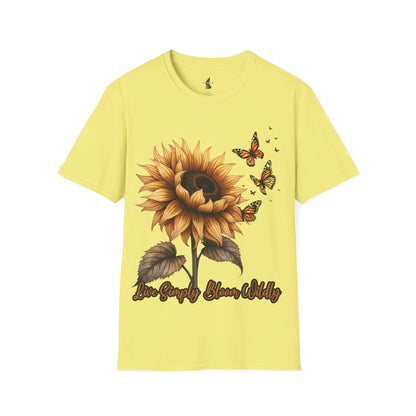 Live Simply, Bloom Wildly Sunflower T-Shirt