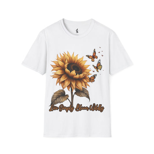 Live Simply, Bloom Wildly Sunflower T-Shirt