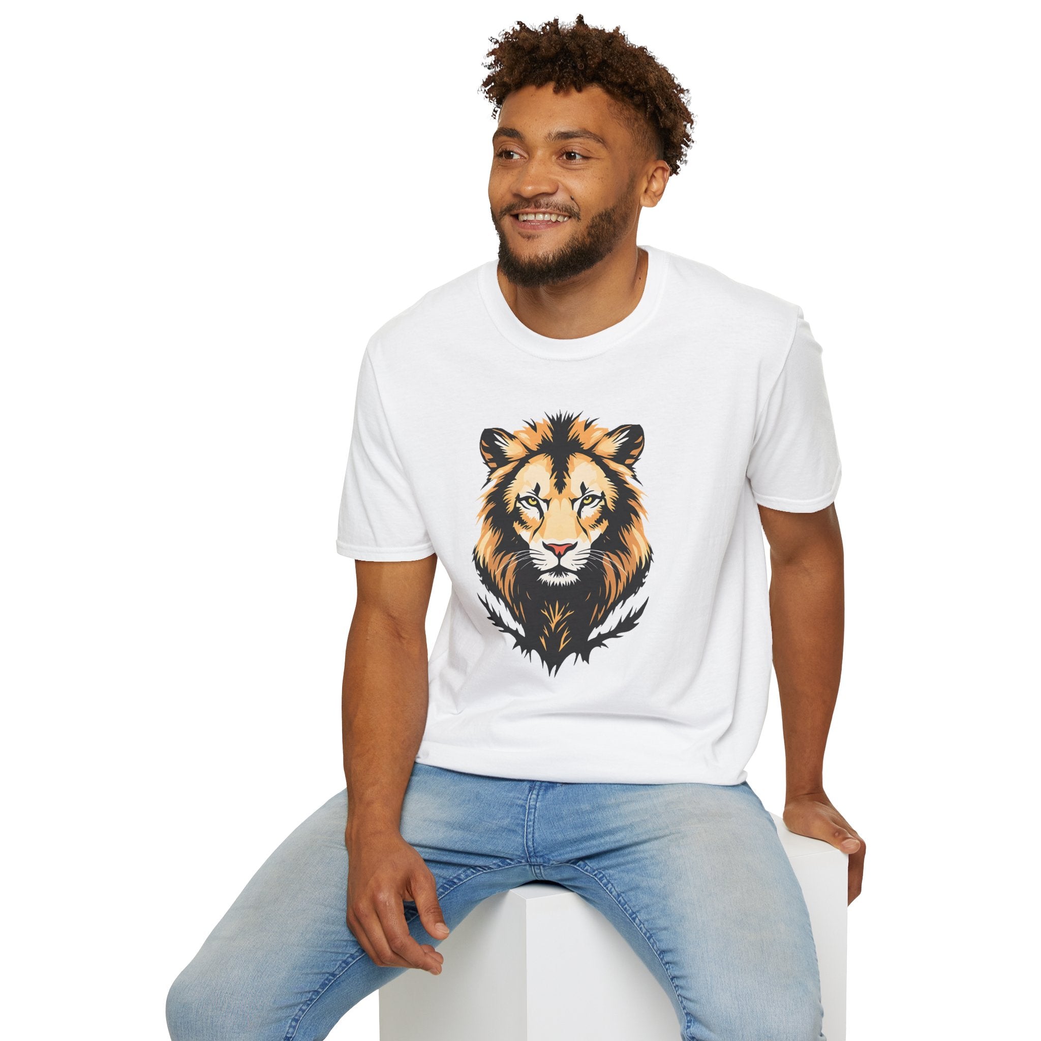 Lion Face Print T-Shirt
