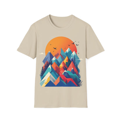 Mountain Sunset Unisex Softstyle T-Shirt │ Adventure & Nature Inspired