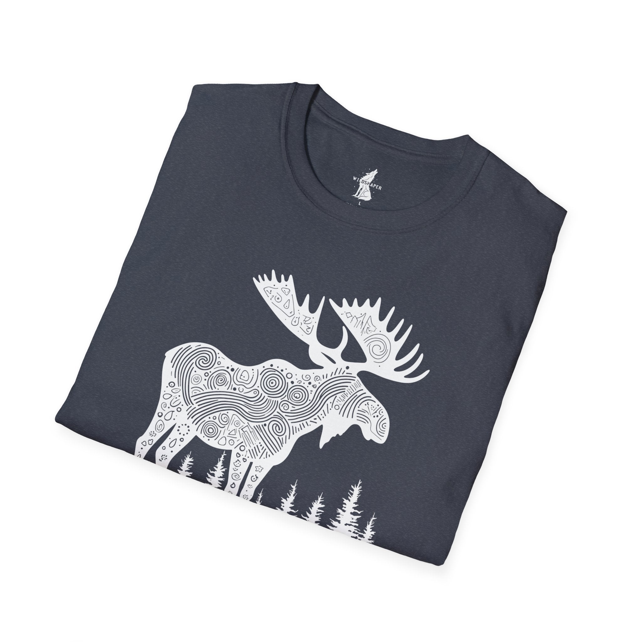 Moose Line Art Graphic T-Shirt