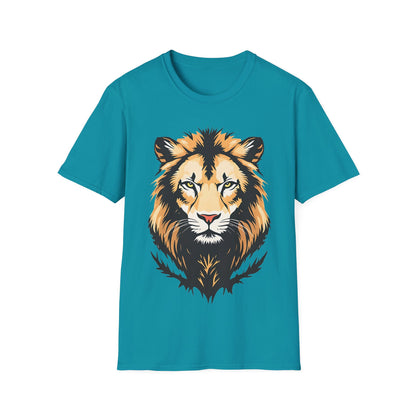 Majestic Lion Unisex Softstyle T-Shirt - Bold Wild Animal Graphic Tee