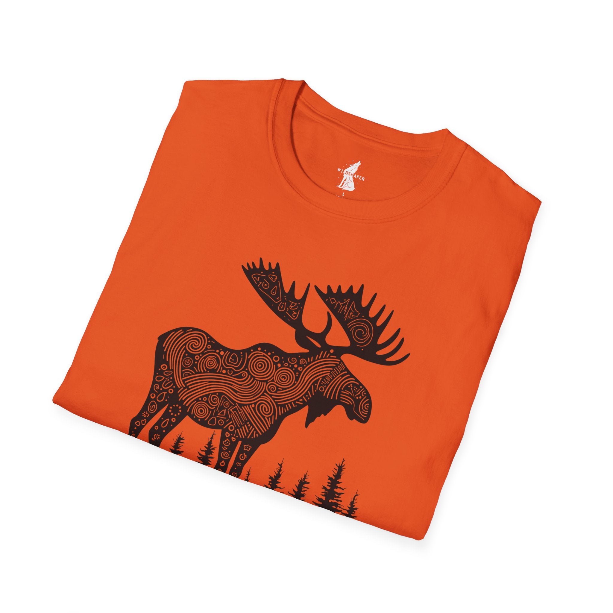 Moose Line Art Graphic T-Shirt