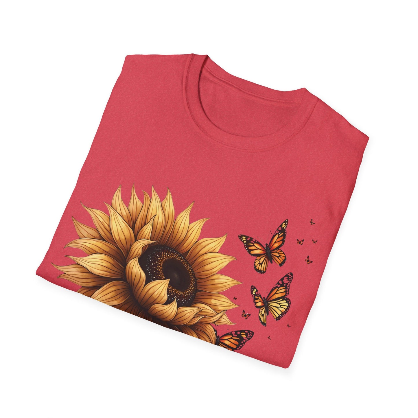 Live Simply, Bloom Wildly Sunflower Unisex Softstyle T-Shirt