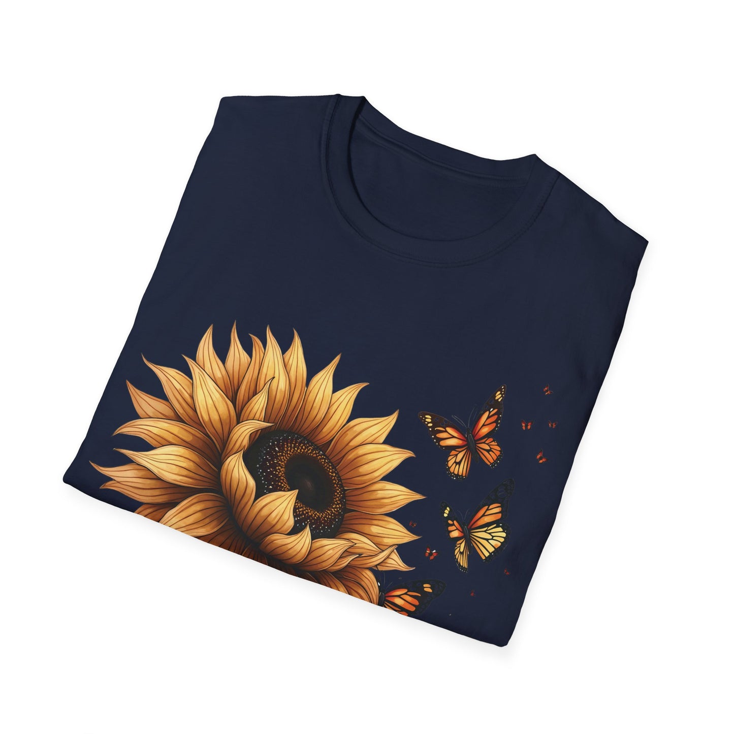 Live Simply, Bloom Wildly Sunflower Unisex Softstyle T-Shirt