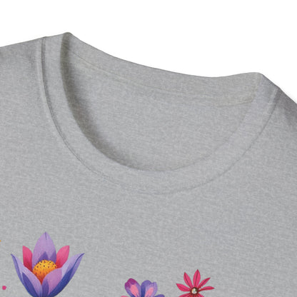 Floral Print Unisex Softstyle T-Shirt - Perfect for Spring Celebrations