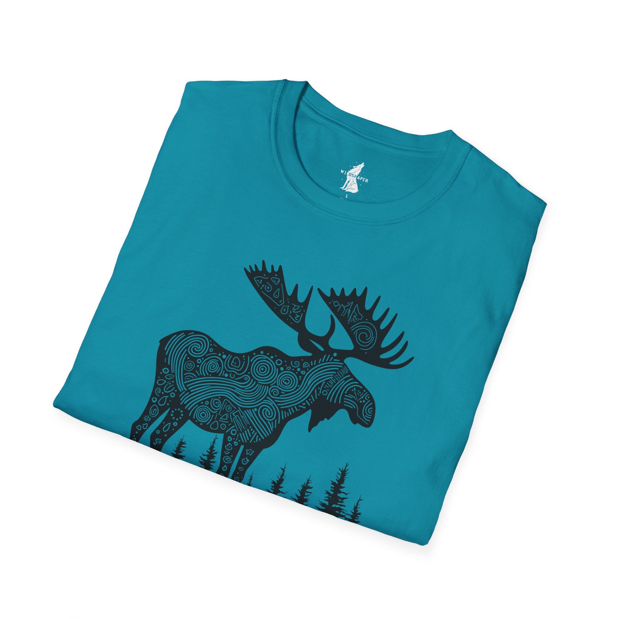 Moose Line Art Graphic T-Shirt