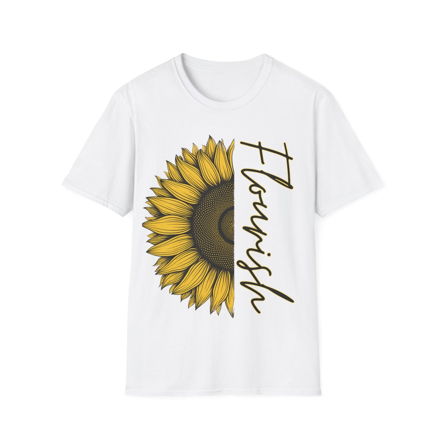 Flourish Sunflower Unisex Softstyle T-Shirt